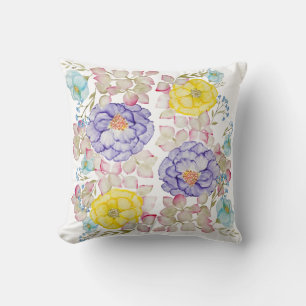 Coussin Aquarelle florale motif élégant