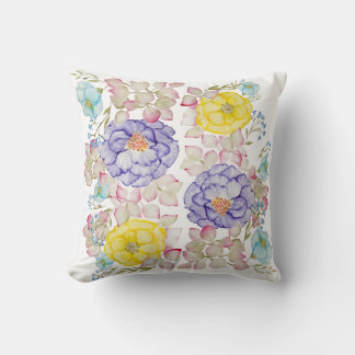 Coussin Aquarelle florale motif élégant