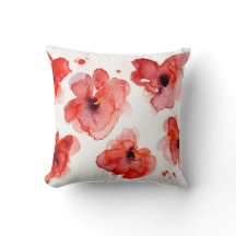 Aquarelle florale rouge élégante