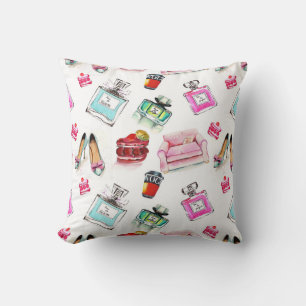 Coussin Aquarelle Glamor : Mode Motif sans couture