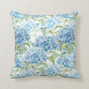 Coussin Aquarelle Hydrangea Flowers