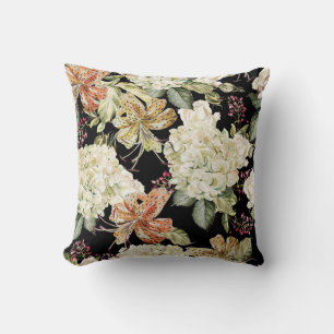 Coussin Aquarelle Hydrangeas Lys : Motif Floral