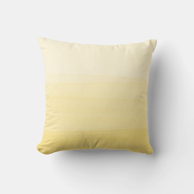 Coussin Aquarelle illuminée Ombré jaune (Recto)