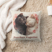 Coussin Aquarelle Illustration de deux chats étourdissant (Couverture)