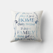 Coussin Aquarelle Inspirational Citation sur la maison - F (Verso)