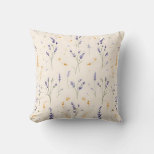 Coussin Aquarelle Lavender Field Motif floral