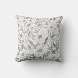 Coussin Aquarelle. Les fleurs du champ. Chamomille