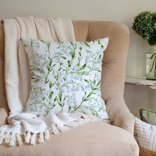 Coussin Aquarelle Lily de la Vallée Fleurs