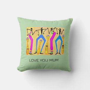 Coussin Aquarelle, l'incroyable danse de maman