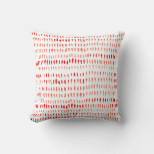 Coussin Aquarelle lineart : motif gris rouge.