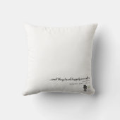 Coussin Aquarelle M & Mme avec chapeau, fleurs et bottes (Verso)