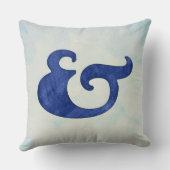 Coussin Aquarelle marine | Couleurs de bleu (Verso)