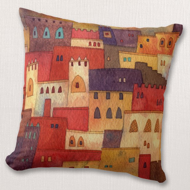 Coussin Aquarelle Maroc (Créateur téléchargé)