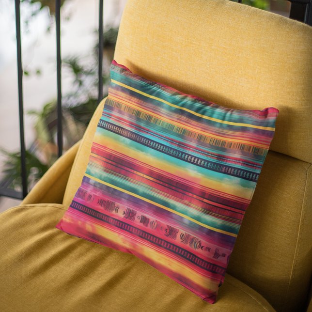 Coussin Aquarelle mexicaine (Créateur téléchargé)