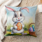 Coussin Aquarelle mignonne Lapin de Pâques (Couverture)