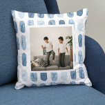 Coussin Aquarelle moderne Bleu | Photo<br><div class="desc">Aquarelle moderne Bleu | Photo</div>