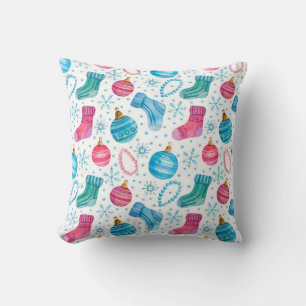 Coussin Aquarelle motif sans couture avec le stock de Noë