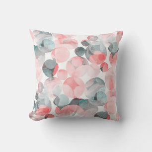 Coussin Aquarelle motif transparent avec cirque multicolor