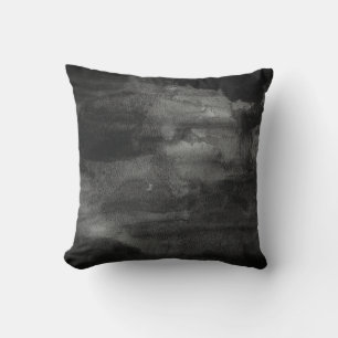 Coussin Aquarelle noire et blanche