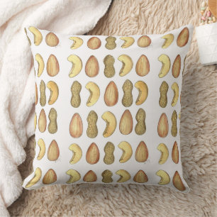 Coussin Aquarelle noix d'arachide noix de cajou amande noi