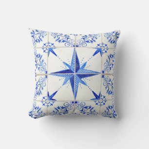 Coussin Aquarelle North Star Russe Moderne Farmhouse Carre