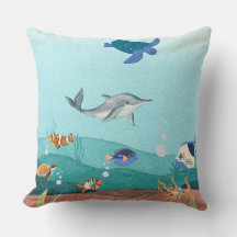 Aquarelle Océan, sous-marin