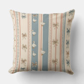 Coussin Aquarelle Oies Douces & Floral Double Face (Recto)
