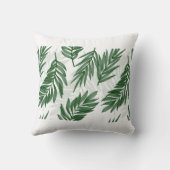 Coussin Aquarelle Palm Leaf Motif Art (Verso)