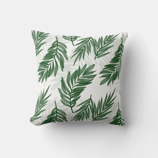 Coussin Aquarelle Palm Leaf Motif Art (Recto)