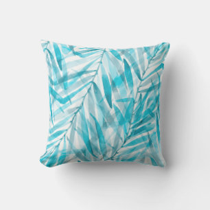 Coussin Aquarelle Palms Hawaiian Tropical Reversible