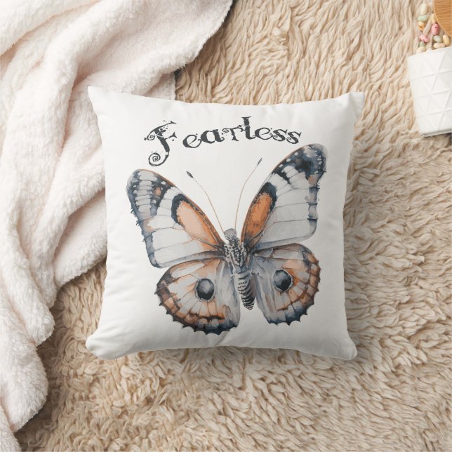 Coussin Aquarelle papillon sans peur Conception graphique, (Couverture)