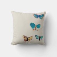 Aquarelle papillons bleus vintages. Odilon Redon