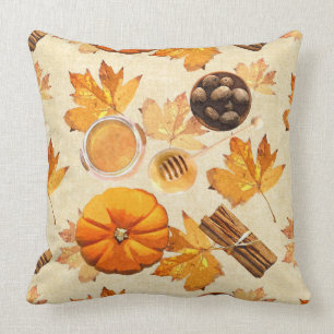 Coussin Aquarelle Parfums magiques Vintages d'automne