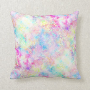 Coussin Aquarelle Pastel Rainbow Tie Dye