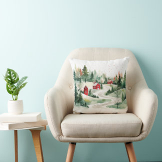 Coussin Aquarelle Paysages hivernaux Vol.6 Conception Cous