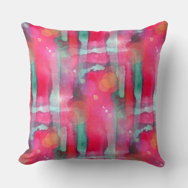 Coussin Aquarelle peinte par résumé d'éclat de Sun (Recto)