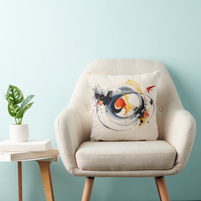 Coussin Aquarelle Peinture Doodle (Chaise)