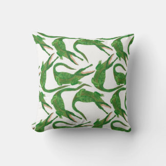 Coussin aquarelle peinture sans couture motif avec crocodi