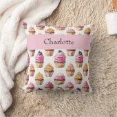 Coussin Aquarelle personnalisée pour les filles (Couverture)