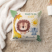 Coussin Aquarelle personnalisée Safari Animaux (Couverture)