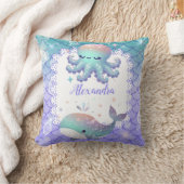 Coussin Aquarelle personnalisée sous la mer (Couverture)