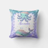 Coussin Aquarelle personnalisée sous la mer (Recto)