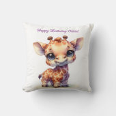 Coussin Aquarelle petite girafe (Recto)