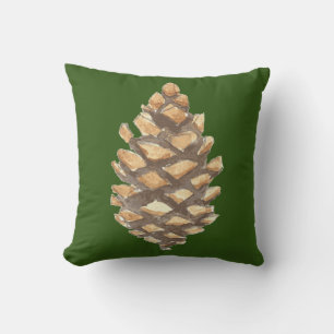 Coussin Aquarelle Pinecone