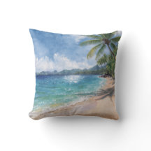 Aquarelle Plage Hawaï