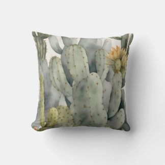 Coussin Aquarelle Plante Cactus