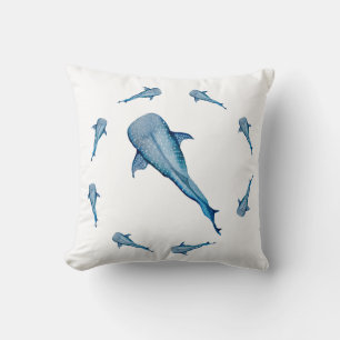 Coussin Aquarelle requin