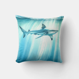 Coussin Aquarelle Requin Océan Sous-Marin