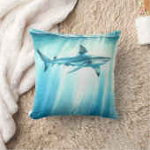 Coussin Aquarelle Requin Océanique Sous-Marin (Couverture)