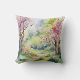 Coussin Aquarelle Ressort paysage naturel